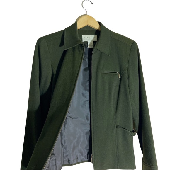 Hip women’s blazer Norton McNaughton size 6 zip from and pockets #c10 - Picture 2 of 12